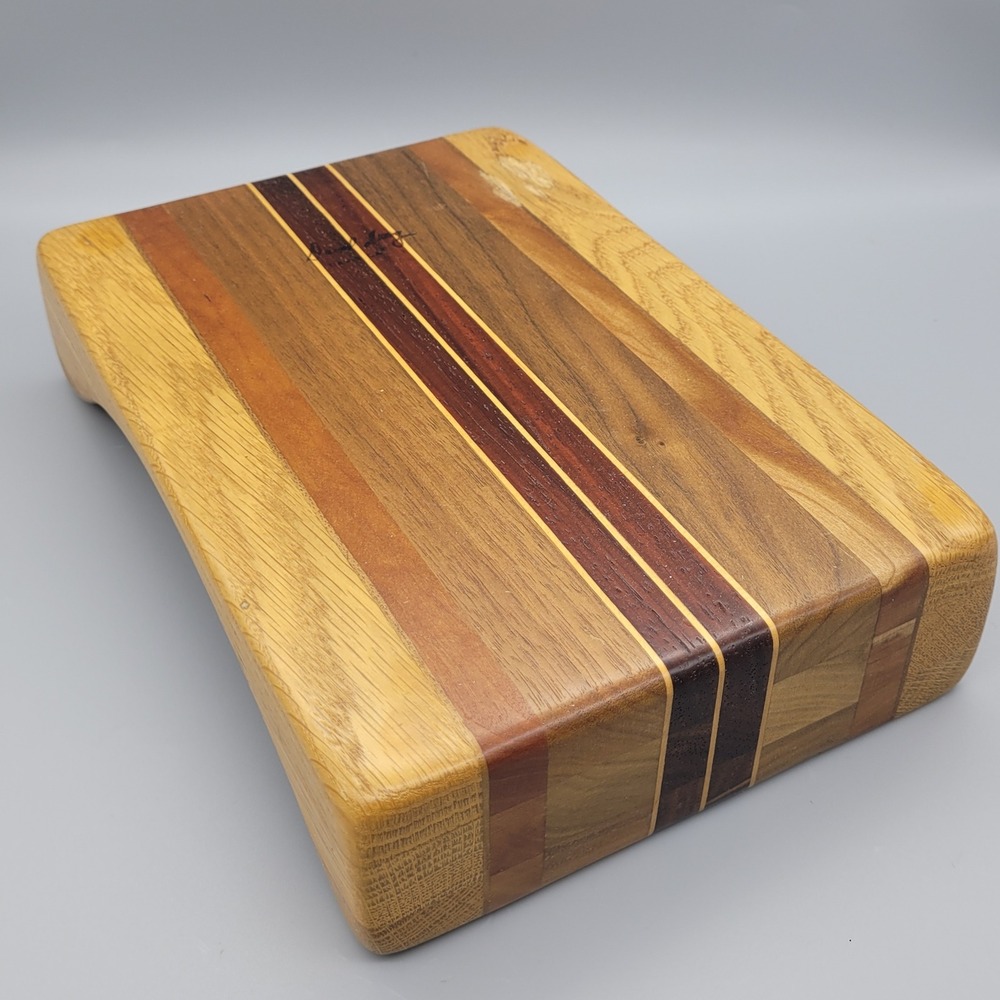 David Levy Handcrafted Hardwood Sushi Board Artisan Signed USA